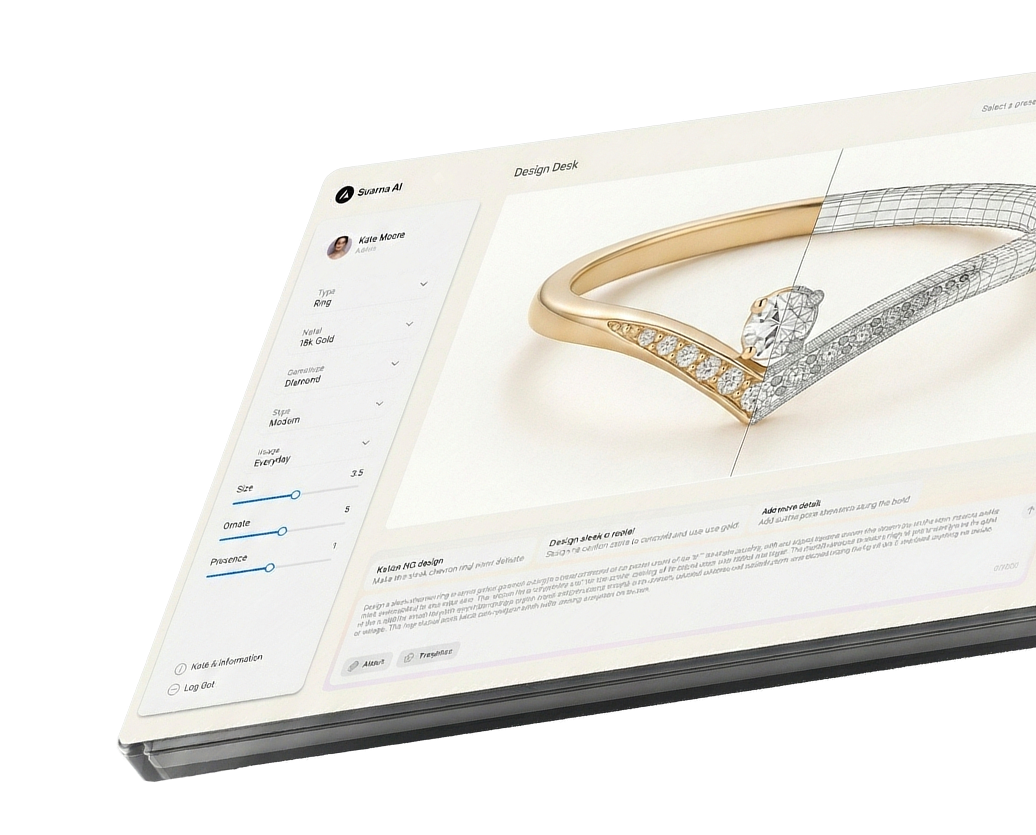 Svarna AI - Jewelry Design Interface